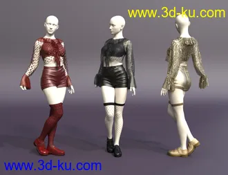 3D打印模型Pop Sensation Outfit with dForce for Genesis 8 Female(s)的图片