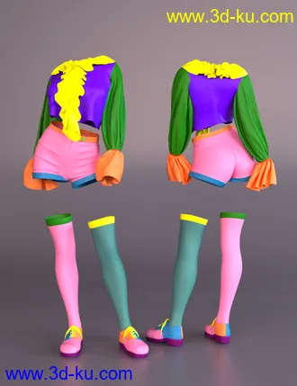 3D打印模型Pop Sensation Outfit with dForce for Genesis 8 Female(s)的图片