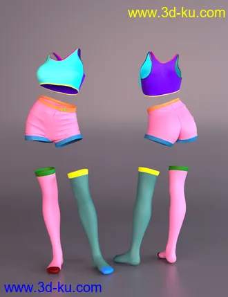 3D打印模型Pop Sensation Outfit with dForce for Genesis 8 Female(s)的图片