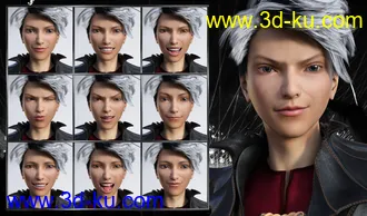 3D打印模型Pop Style - Expressions for Genesis 8 Male and Yuzuru 8的图片
