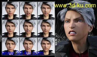 3D打印模型Pop Style - Expressions for Genesis 8 Male and Yuzuru 8的图片