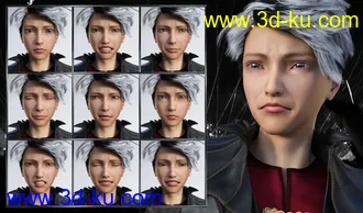 3D打印模型Pop Style - Expressions for Genesis 8 Male and Yuzuru 8的图片