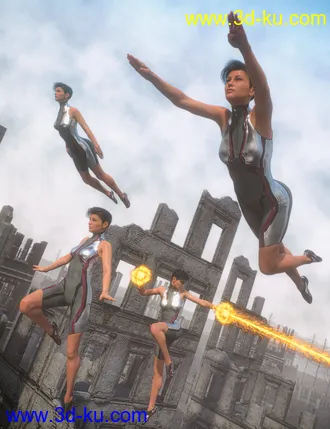 3D打印模型Power Blast Poses for Victoria 7 and 8 and Michael 7 and 8的图片