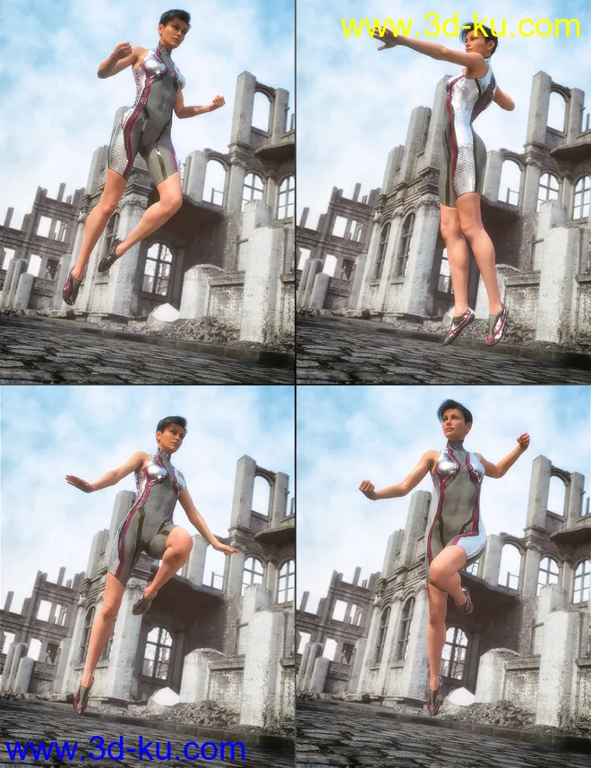 Power Blast Poses for Victoria 7 and 8 and Michael 7 and 8模型的图片2