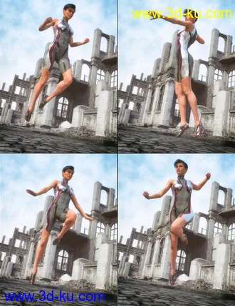 3D打印模型Power Blast Poses for Victoria 7 and 8 and Michael 7 and 8的图片