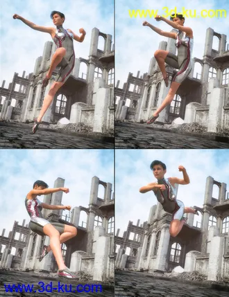 3D打印模型Power Blast Poses for Victoria 7 and 8 and Michael 7 and 8的图片