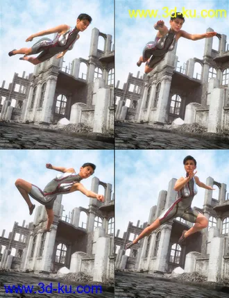3D打印模型Power Blast Poses for Victoria 7 and 8 and Michael 7 and 8的图片