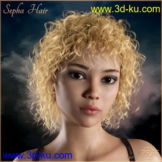 3D打印模型Prae-Sepha Hair G3G8 Daz的图片