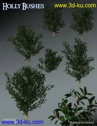3D打印模型Predatron Holly Bushes的图片