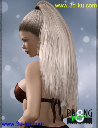 3D打印模型Pretty Base NG 8 Hair for Genesis 8 Female(s)的图片