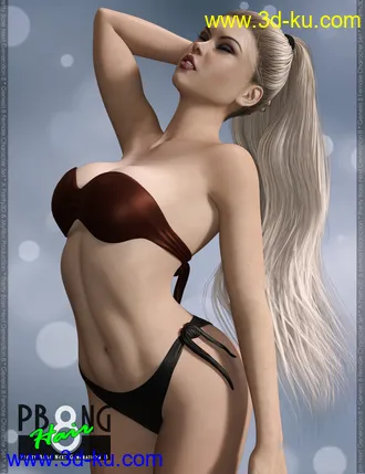 3D打印模型Pretty Base NG 8 Hair for Genesis 8 Female(s)的图片
