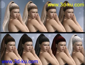 3D打印模型Pretty Base NG 8 Hair for Genesis 8 Female(s)的图片