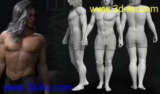 3D打印模型Prime Brawnies for Genesis 8 Male Centaur的图片