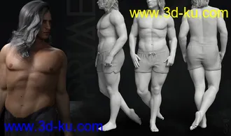 3D打印模型Prime Brawnies for Genesis 8 Male Centaur的图片
