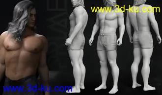 3D打印模型Prime Brawnies for Genesis 8 Male Centaur的图片