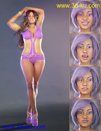 3D打印模型PTF Insolent Poses and Expressions for Latonya 8 and Genesis 8 Female的图片