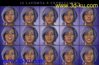 3D打印模型PTF Insolent Poses and Expressions for Latonya 8 and Genesis 8 Female的图片