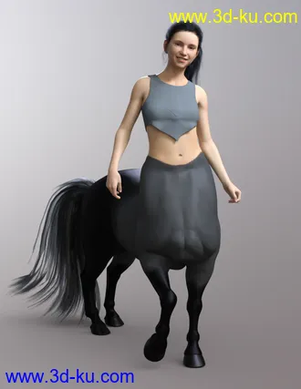 3D打印模型QX Equua for Genesis 8 Female Centaur的图片