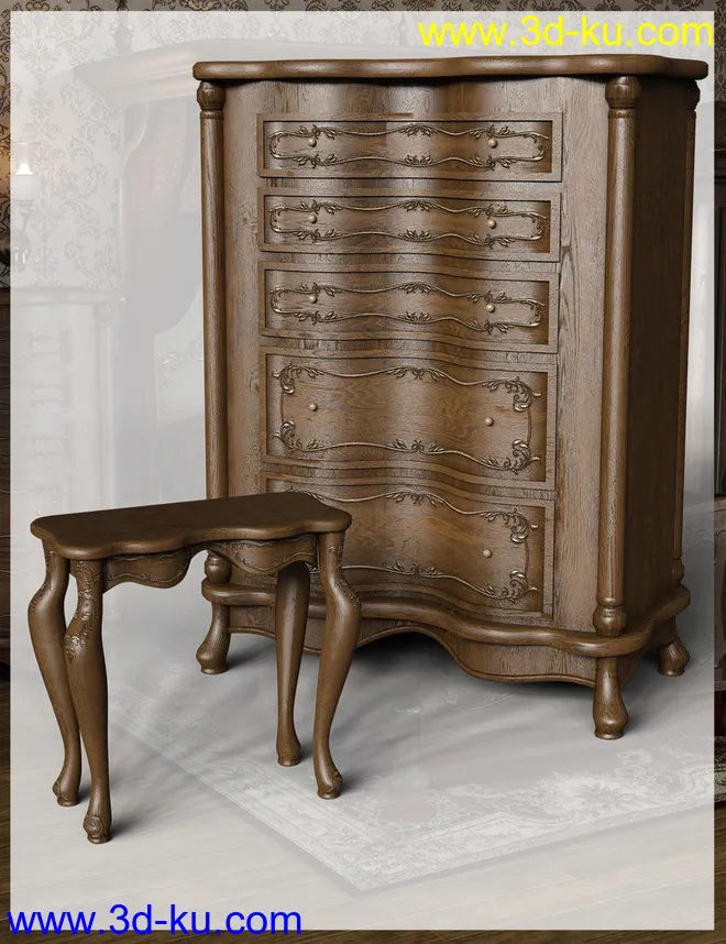 Reflections Furniture Iray模型的图片3