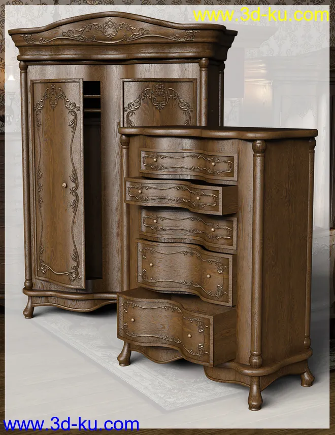 Reflections Furniture Iray模型的图片5