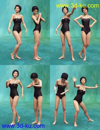 3D打印模型Regal Poses for Genesis 8 Female and Mei Lin 8的图片
