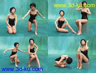 3D打印模型Regal Poses for Genesis 8 Female and Mei Lin 8的图片
