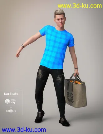 3D打印模型Removals Poses and Props Genesis 8 Male的图片