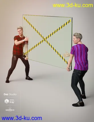 3D打印模型Removals Poses and Props Genesis 8 Male的图片
