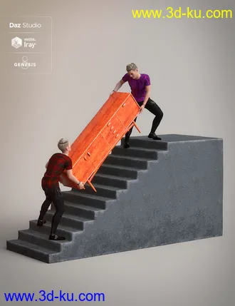 3D打印模型Removals Poses and Props Genesis 8 Male的图片