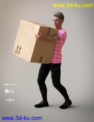3D打印模型Removals Poses and Props Genesis 8 Male的图片