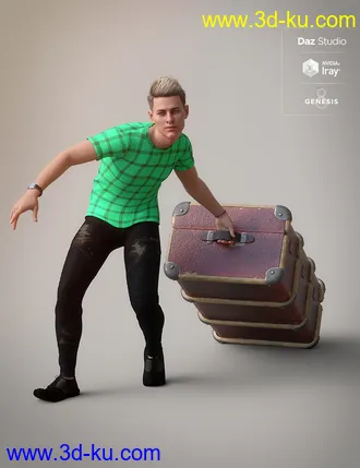 3D打印模型Removals Poses and Props Genesis 8 Male的图片