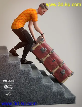 3D打印模型Removals Poses and Props Genesis 8 Male的图片