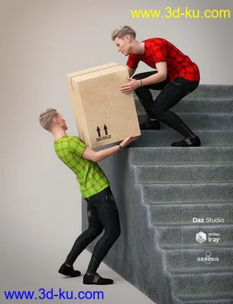 3D打印模型Removals Poses and Props Genesis 8 Male的图片