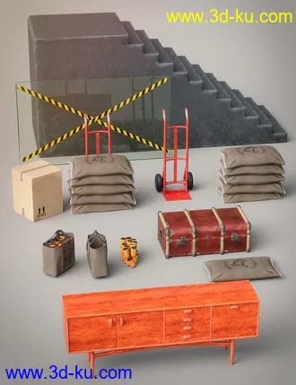 3D打印模型Removals Poses and Props Genesis 8 Male的图片
