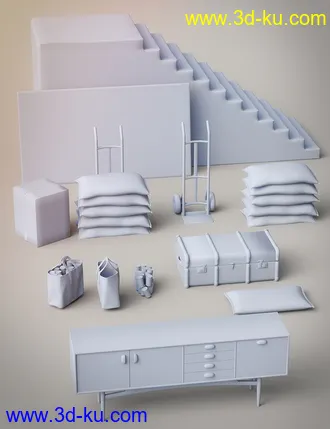 3D打印模型Removals Poses and Props Genesis 8 Male的图片
