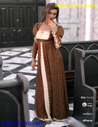 3D打印模型Renaissance Dress - Milady的图片
