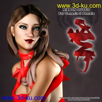 3D打印模型Ribbon Outfit for Genesis 3 Female的图片