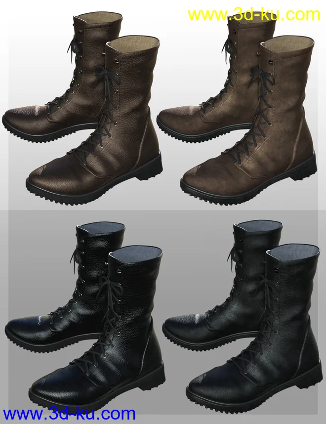 Rocker Boots for Genesis 8 Male(s)模型的图片4