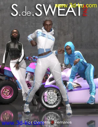 3D打印模型S.de.Sweat Pack For Genesis 8 Females的图片