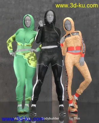 3D打印模型S.de.Sweat Pack For Genesis 8 Females的图片