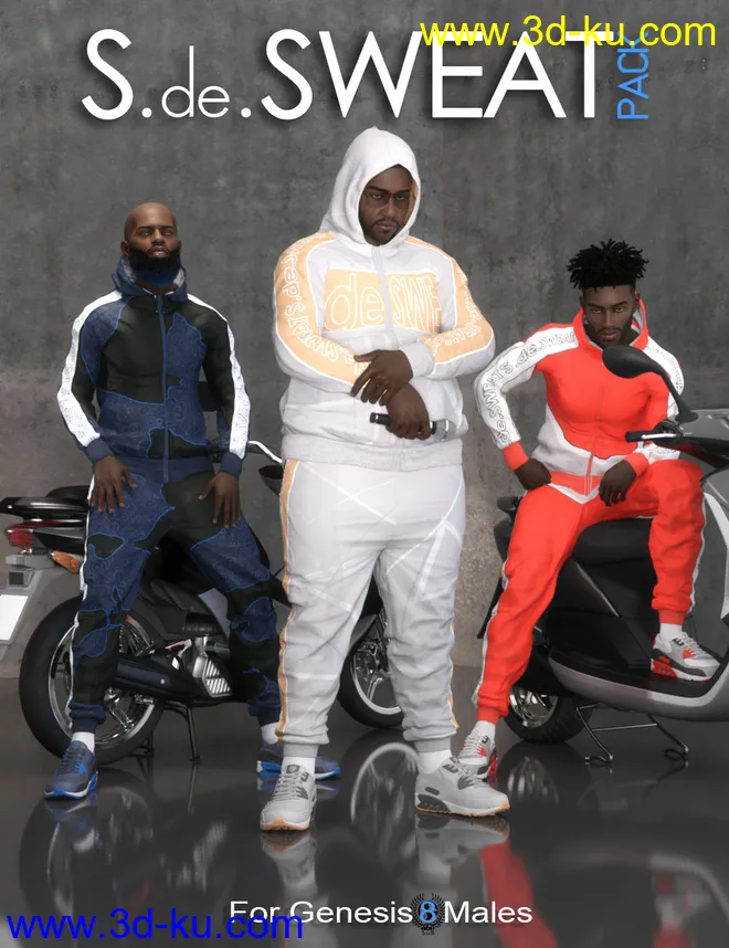 S.de.Sweat Pack For Genesis 8 Males模型的图片1