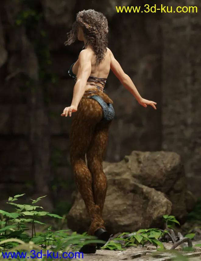 Satyr with dForce Hair for Genesis 8 Female模型的图片3
