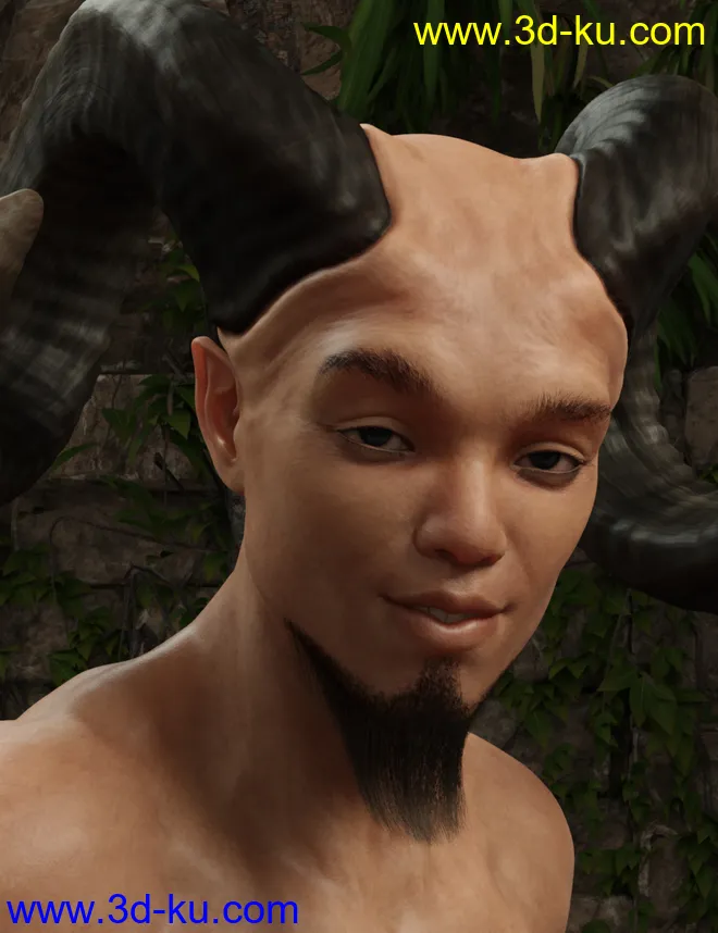 Satyr with dForce Hair for Genesis 8 Male模型的图片5