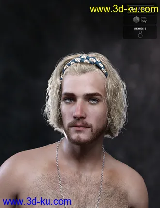 3D打印模型Sayrion Headband Hair Set for Genesis 8 Male(s) and Female(s)的图片
