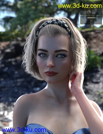 3D打印模型Sayrion Headband Hair Set for Genesis 8 Male(s) and Female(s)的图片