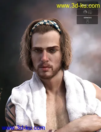 3D打印模型Sayrion Headband Hair Set for Genesis 8 Male(s) and Female(s)的图片