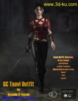 3D打印模型SC Taavi Armour for Genesis 8 Female的图片
