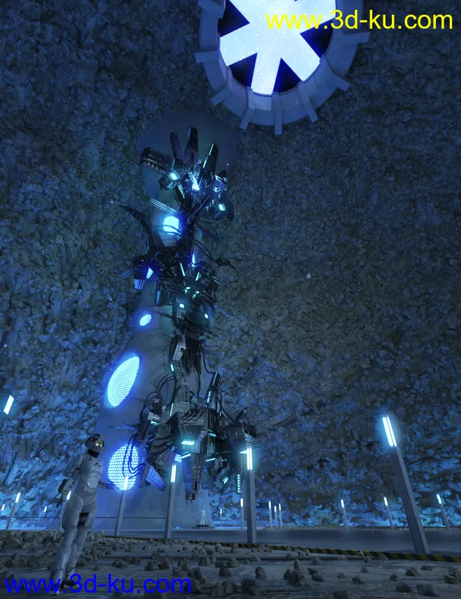 SC20 Cave 01. with Alien Artifact模型的图片3