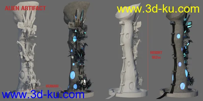 SC20 Cave 01. with Alien Artifact模型的图片14