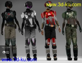 3D打印模型Sci-Fi Battle Outfit Textures的图片